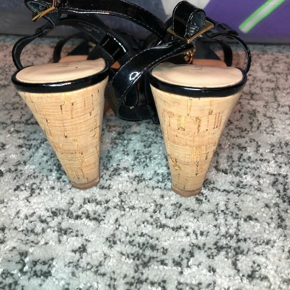 Kate Spade Brook Espadrilles Black Wedges Size 7.5